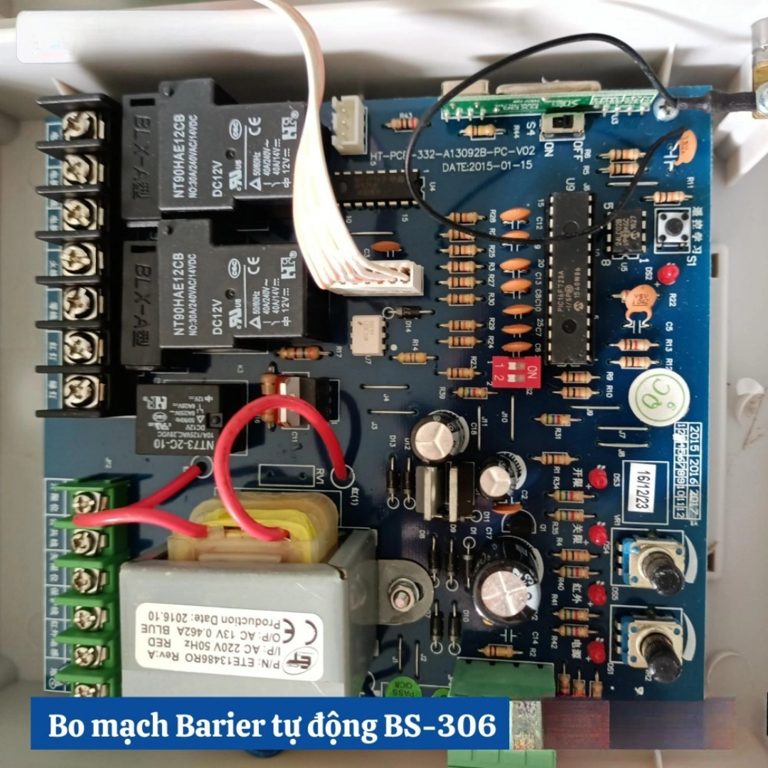 Hình ảnh chi tiết bo mạch barrier BS306 – linh kiện điều khiển đóng mở tự động