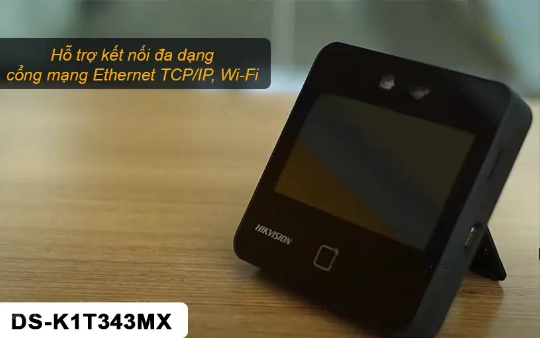 Máy chấm công khuôn mặt Hikvision DS-K1T343MX công nghệ AI, kiểm soát ra vào hiệu quả.
