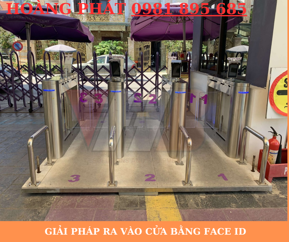 Thiết bị Face ID kiểm soát ra vào cửa tự động bằng khuôn mặt

