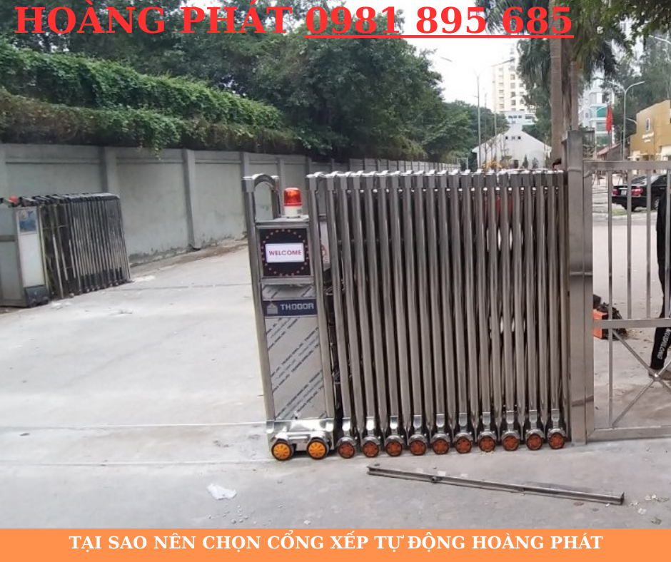  Mua Cổng xếp tự động lắp đặt tại công ty Hoàng Phát

