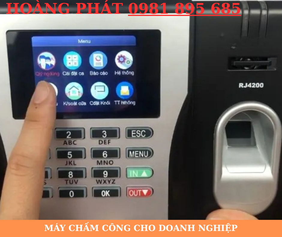 Máy chấm công nhận diện khuôn mặt, vân tay và thẻ từ 