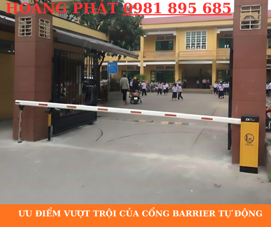 Barrier tự động tích hợp camera nhận dạng biển số