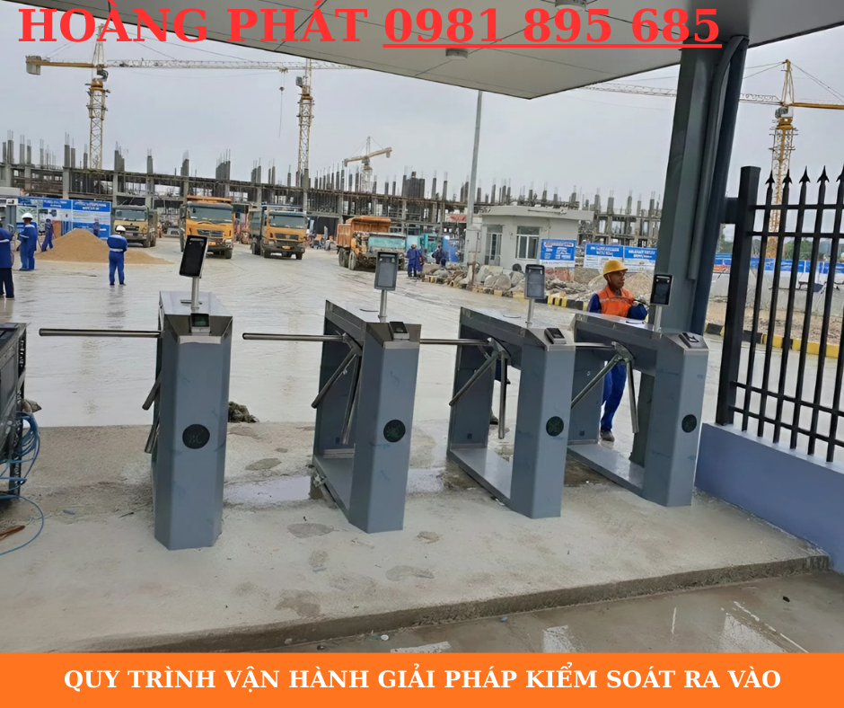 Hệ thống kiểm soát ra vào công trình bằng thẻ từ và vân tay