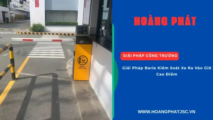 Barie tự động kiểm soát xe ra vào giờ cao điểm tại bãi xe