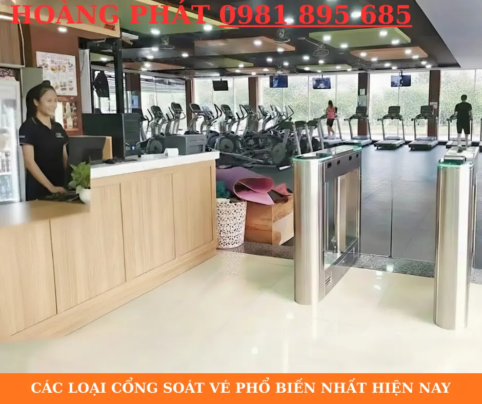 Hệ thống cổng soát vé phòng tập gym hiện đại, an toàn