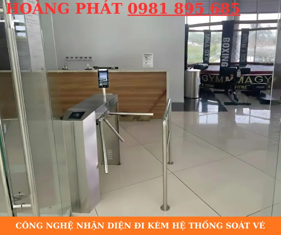 Cổng tripod kiểm soát vé phòng gym chính xác, bền bỉ