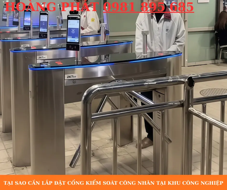 Lắp đặt cổng kiểm soát ra vào tại khu công nghiệp