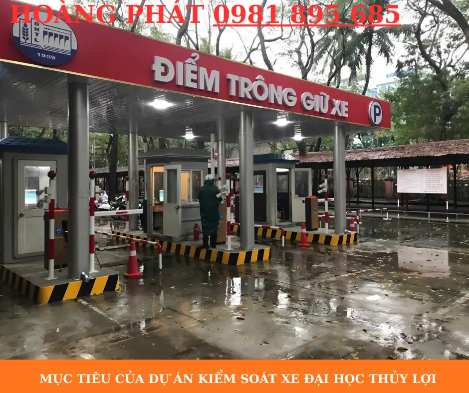 Hệ thống kiểm soát phương tiện tại Đại học Thủy Lợi sử dụng camera AI