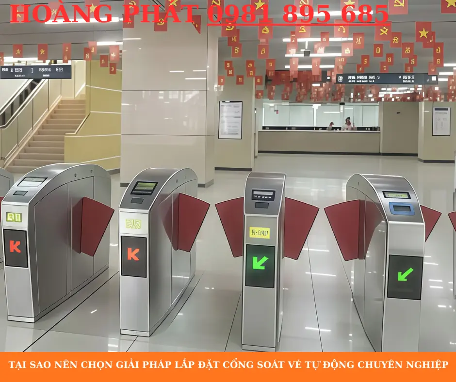 Cổng kiểm soát vé tự động tốc độ cao tại nhà ga