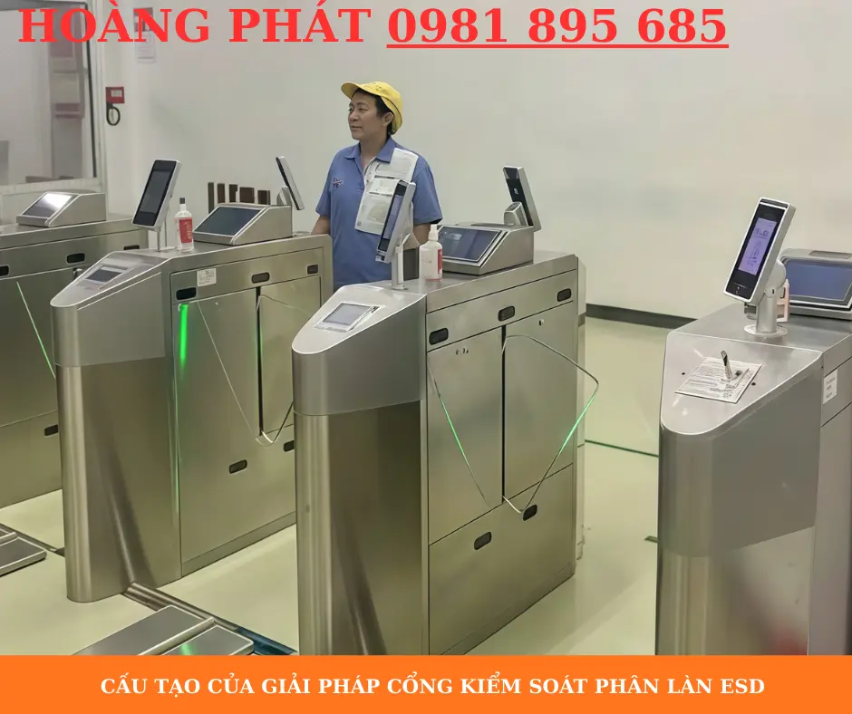 Hệ thống cổng đo tĩnh điện kiểm soát lối đi công nhân