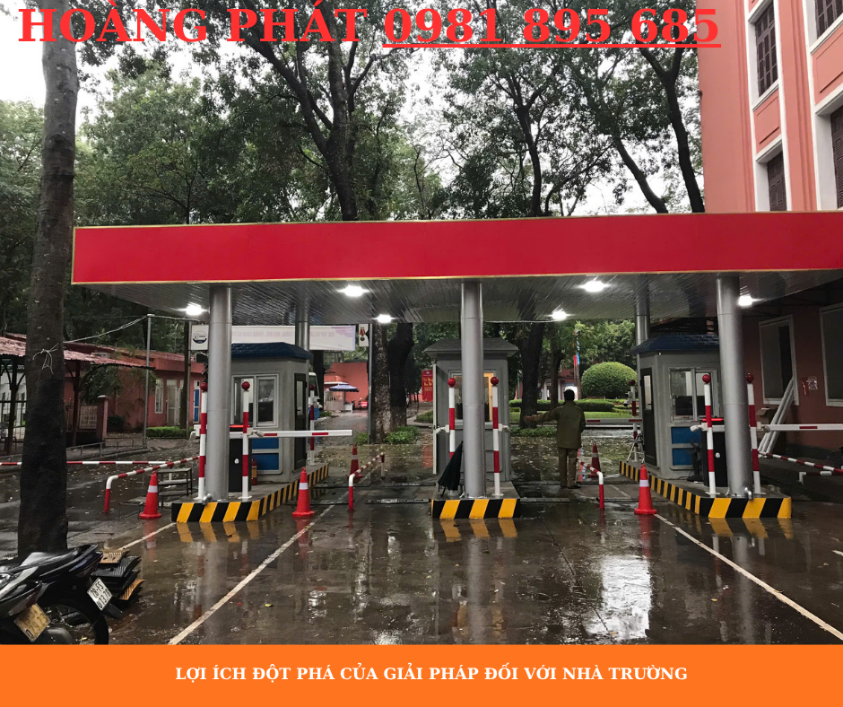 Barrier kiểm soát xe học sinh và giáo viên