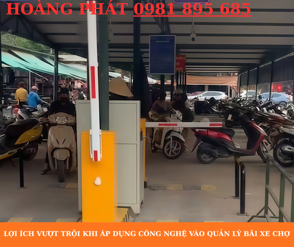 Mô hình kiểm soát xe ra vào tự động tại bãi giữ xe chợ