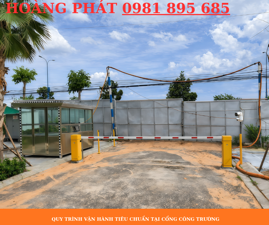 Barrier tự động kiểm soát phương tiện tại công trường