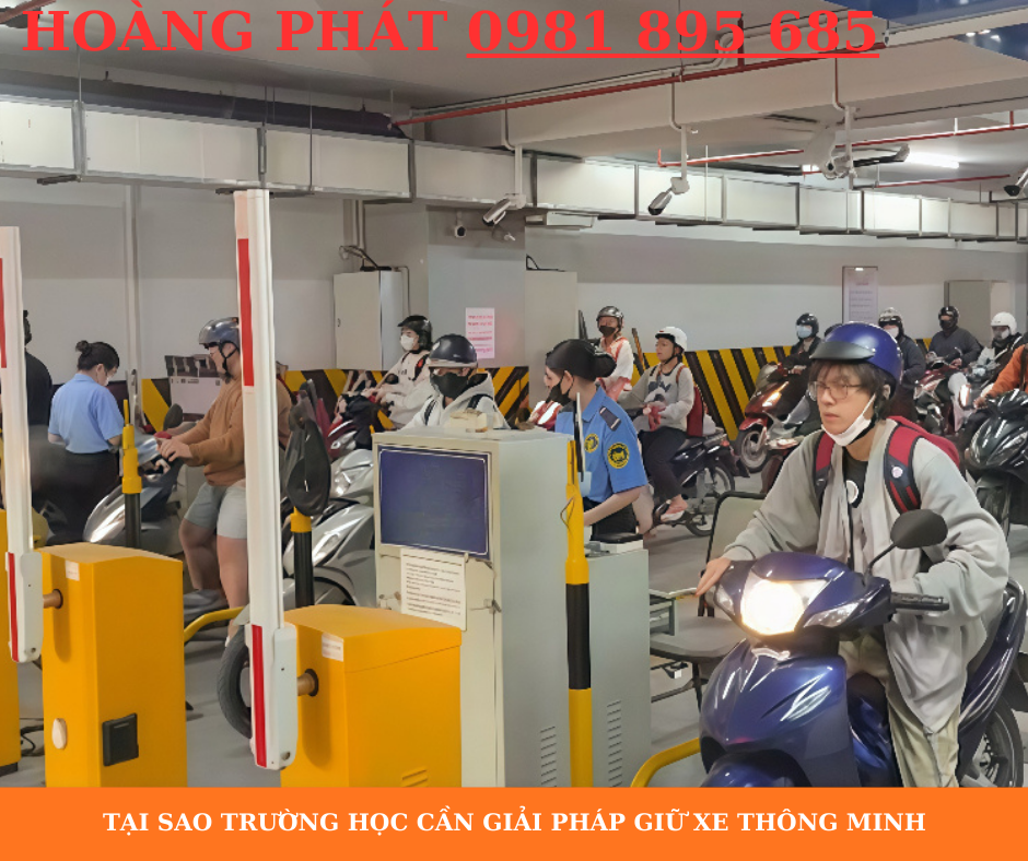 Giải pháp giữ xe bằng nhận diện khuôn mặt kết hợp barrier tự động tại trường học