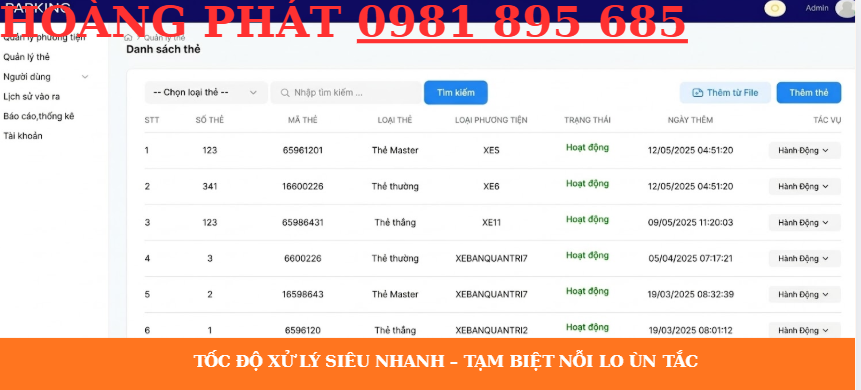 Barrier tự động trong hệ thống giữ xe thông minh