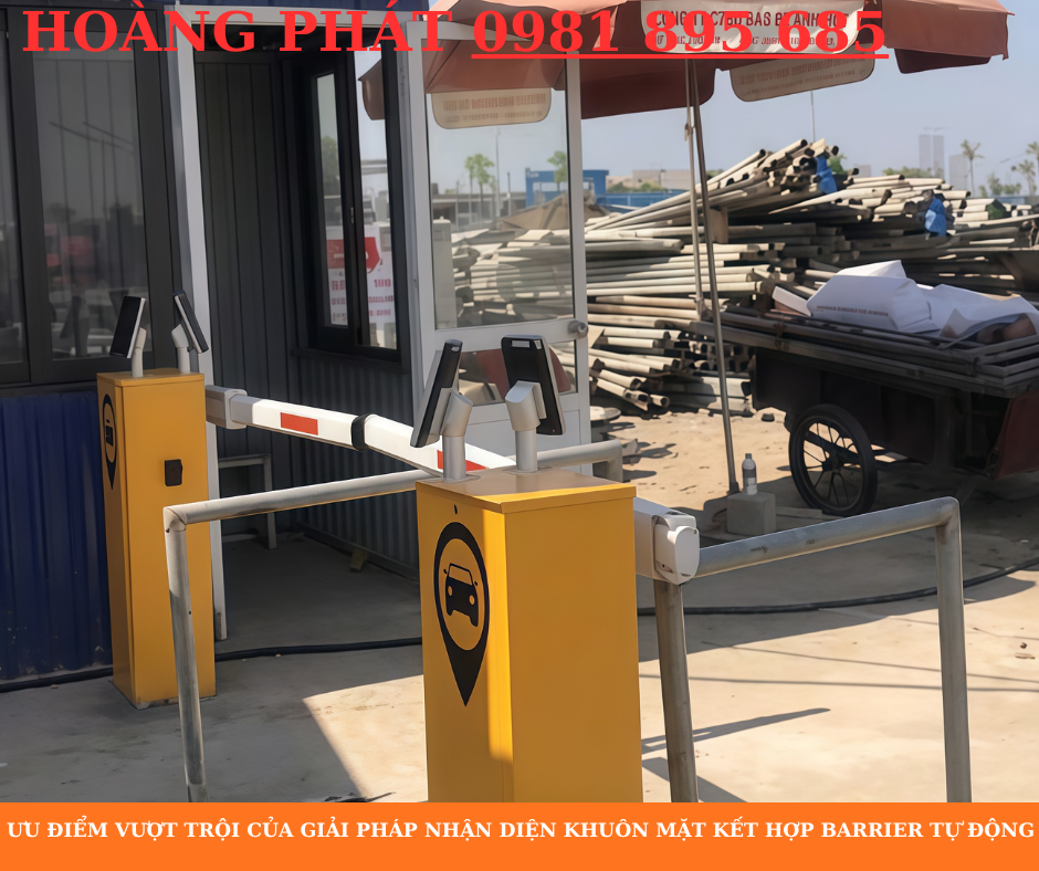 Barrier tự động kiểm soát phương tiện ra vào công trường