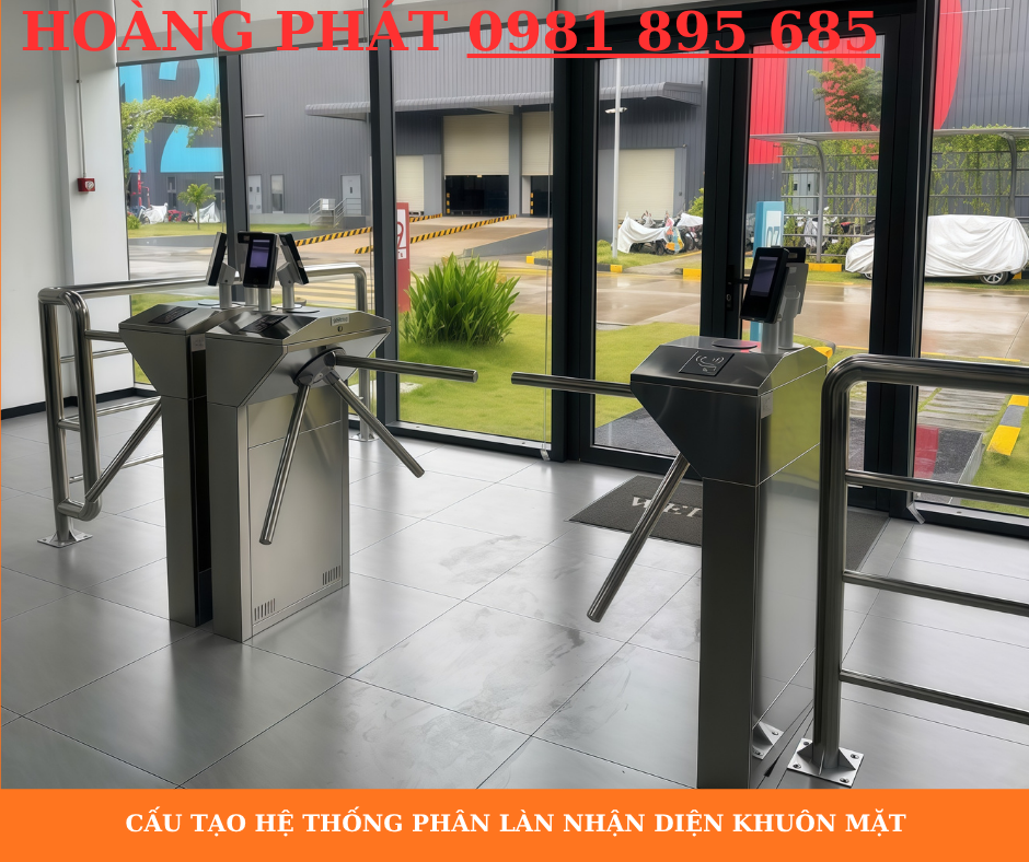 Cổng kiểm soát ra vào bằng khuôn mặt tại nhà máy