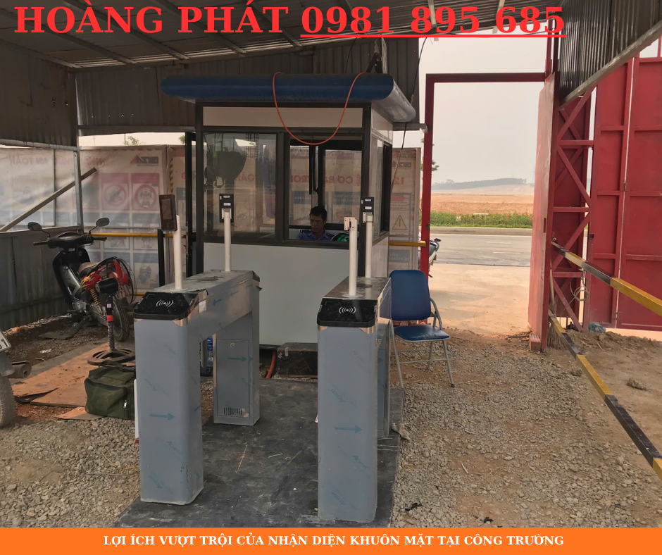 Cổng kiểm soát nhận diện khuôn mặt công nhân ra vào công trường