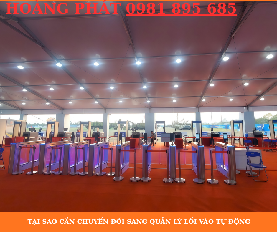 Hệ thống cổng tự động kiểm soát lối vào sự kiện đông người
