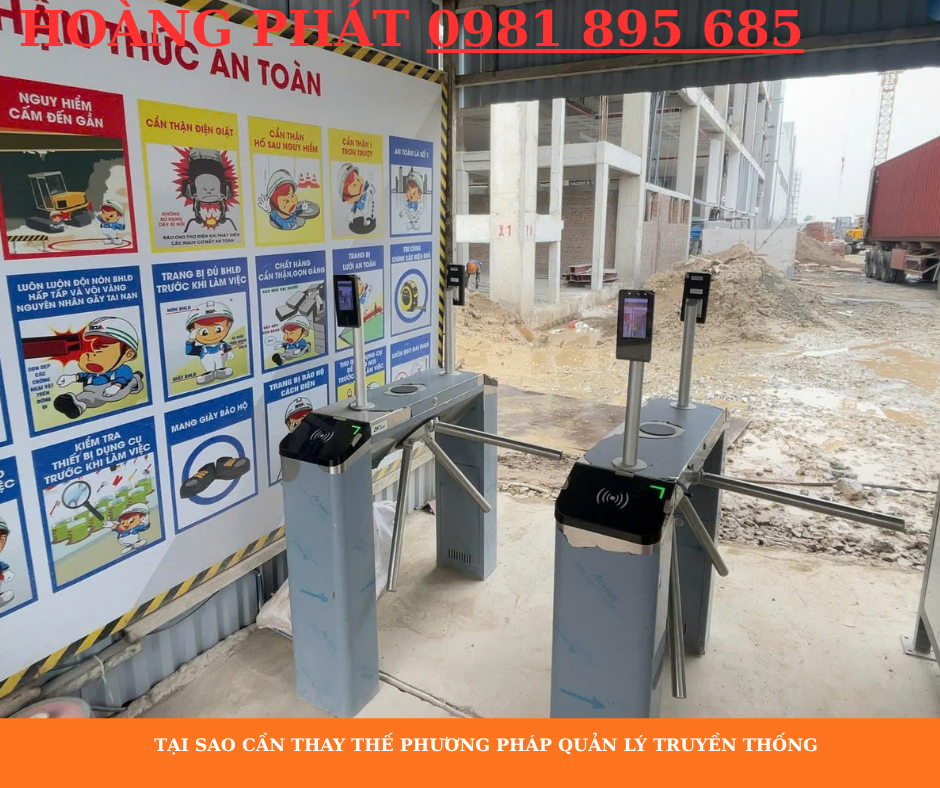 Hệ thống chấm công nhận diện khuôn mặt tại cổng công trường