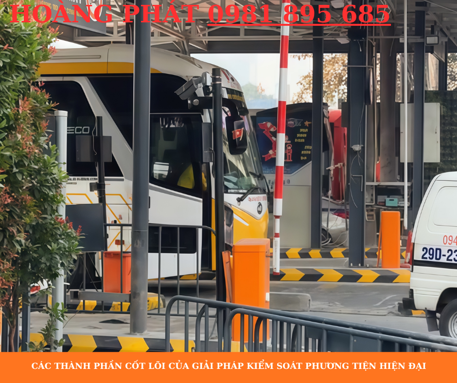 Barrier tự động kết hợp phần mềm quản lý phương tiện tại bến xe hiện đại