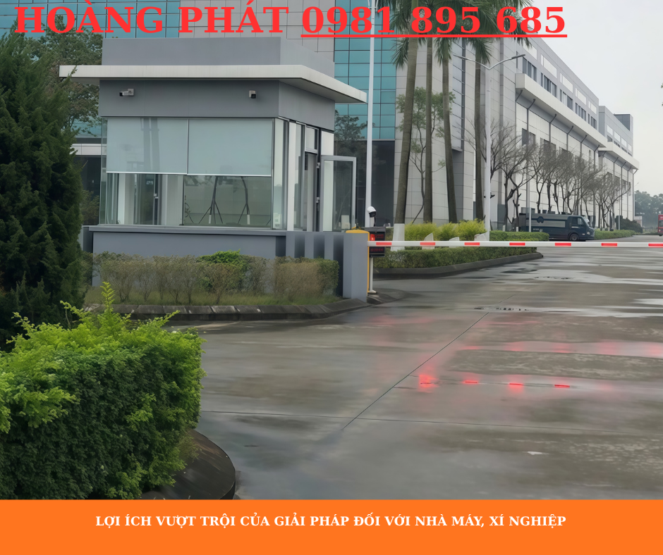 Hệ thống kiểm soát xe ra vào bằng camera AI và barrier tự động