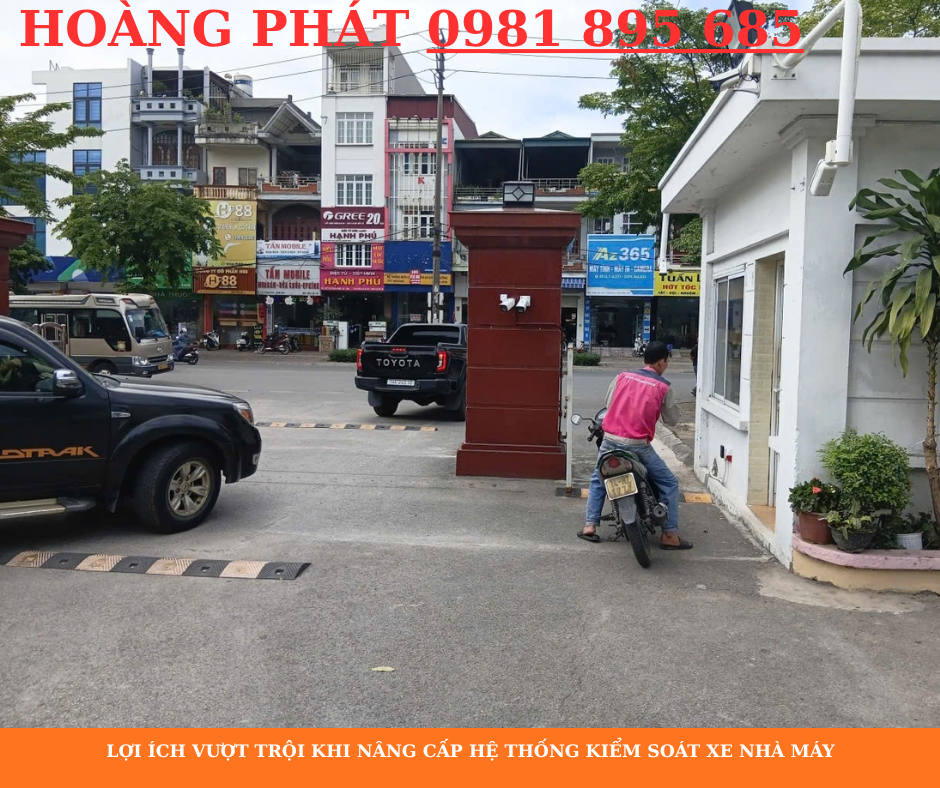 Barie tự động kiểm soát xe công nhân ra vào khu công nghiệp