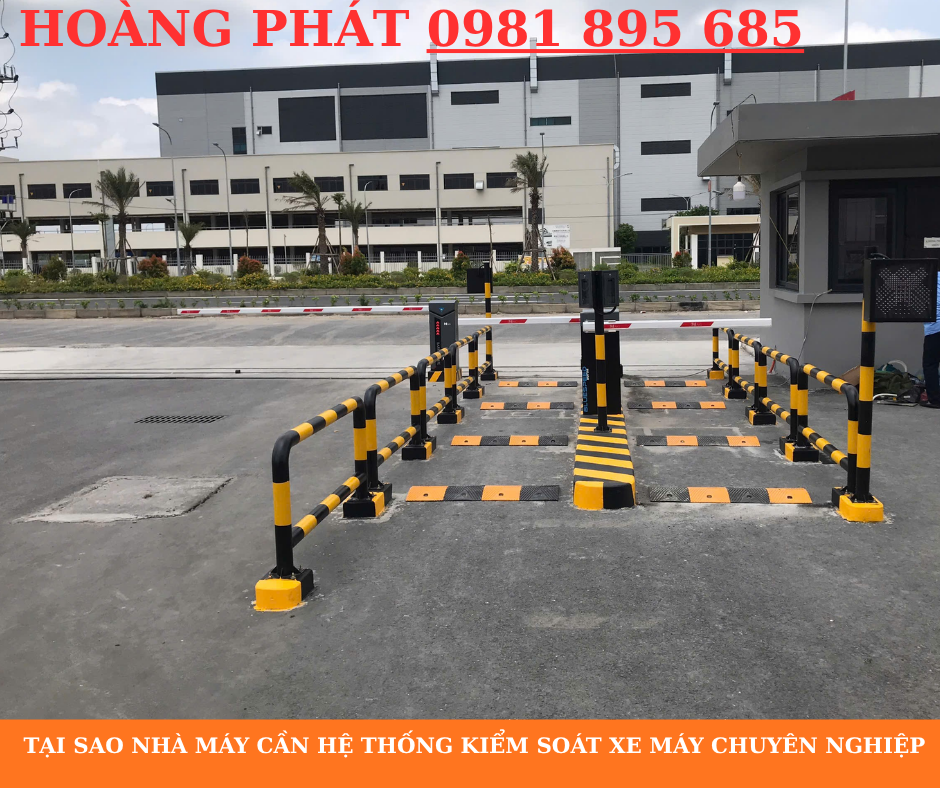 Hệ thống kiểm soát lối vào xe máy công nhân tại nhà máy