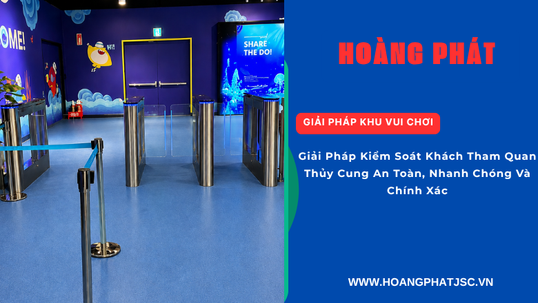 Giải pháp soát vé điện tử cho thủy cung với cổng kiểm soát thông minh, quản lý lưu lượng khách an toàn và hiệu quả.