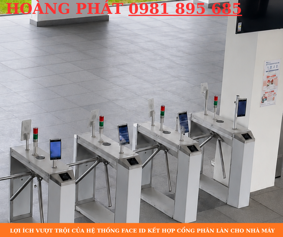 Giải pháp kiểm soát an ninh nhà máy bằng Face ID và cổng phân làn giúp doanh nghiệp xây dựng hệ thống ra vào tự động, chuyên nghiệp, hỗ trợ kiểm soát quyền truy cập và đảm bảo an toàn cho khu vực sản xuất.