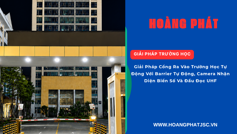 Camera AI nhận diện biển số xe tại cổng trường học