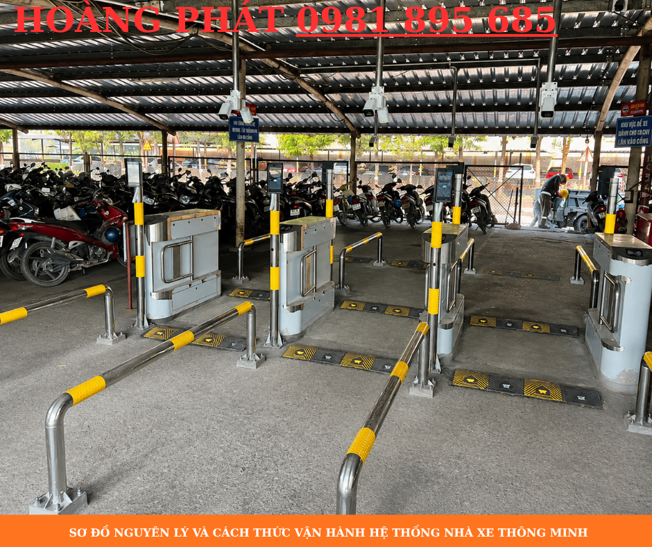 Giải pháp nhà xe công nhân thông minh tích hợp cổng phân làn tự động