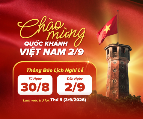 Thông báo lịch nghỉ lễ Quốc khánh 2/9/2026 chi tiết