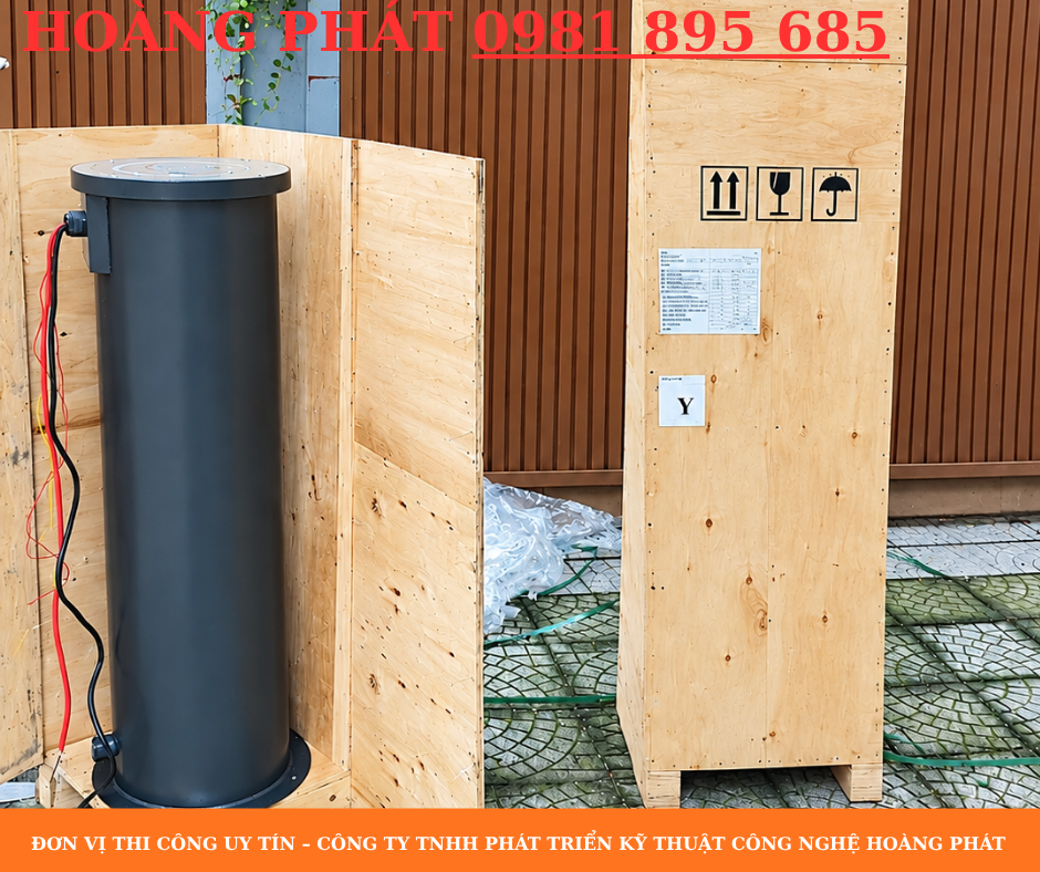 Trụ chắn xe Bolard tự động cho Trung tâm Văn hóa Việt Nga 501 Kim Mã