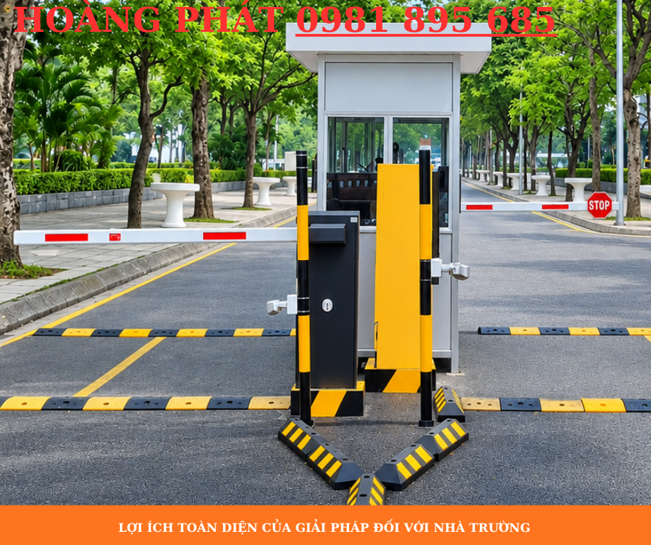 Giải pháp quản lý bãi xe trường học bằng phát thẻ xe và barrier tự động