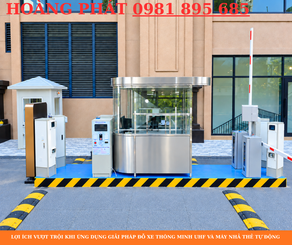 Đầu đọc UHF kiểm soát phương tiện ra vào bãi xe tòa nhà