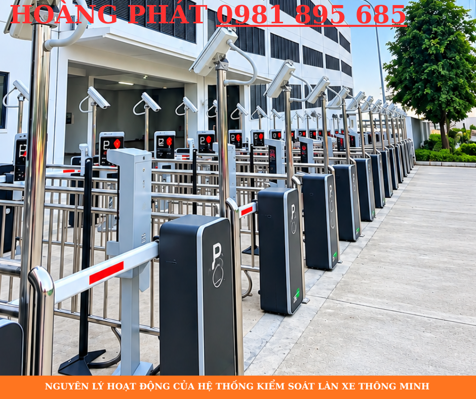 Hệ thống kiểm soát phương tiện nhà máy bằng camera AI và barrier tự động