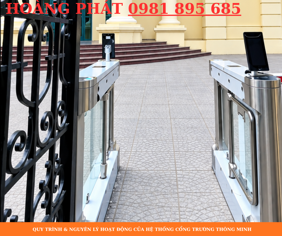 Cổng kiểm soát học sinh kết hợp nhận diện khuôn mặt