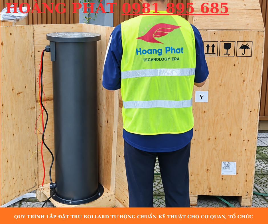 Hệ thống Bollard tự động kiểm soát phương tiện ra vào tại Kim Mã