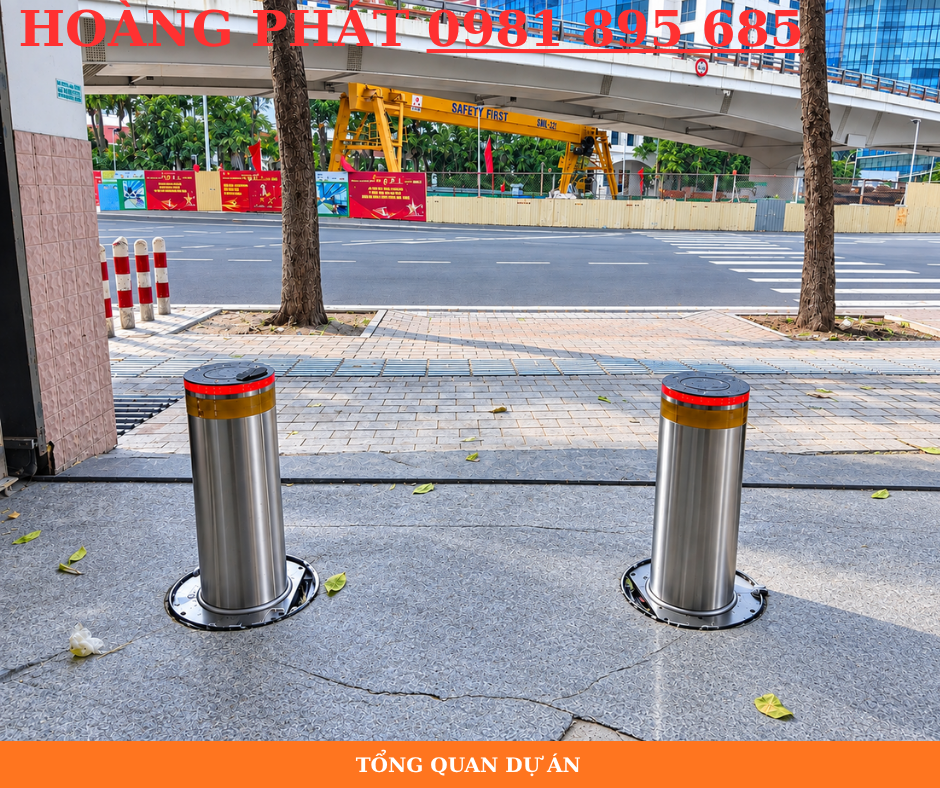 Dự án trụ cổng Bolard tự động tại Trung tâm Văn hóa Việt Nga 501 Kim Mã