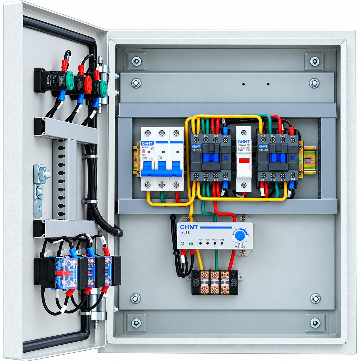 Hệ thống tủ điều khiển trung tâm trụ chắn xe tự động.