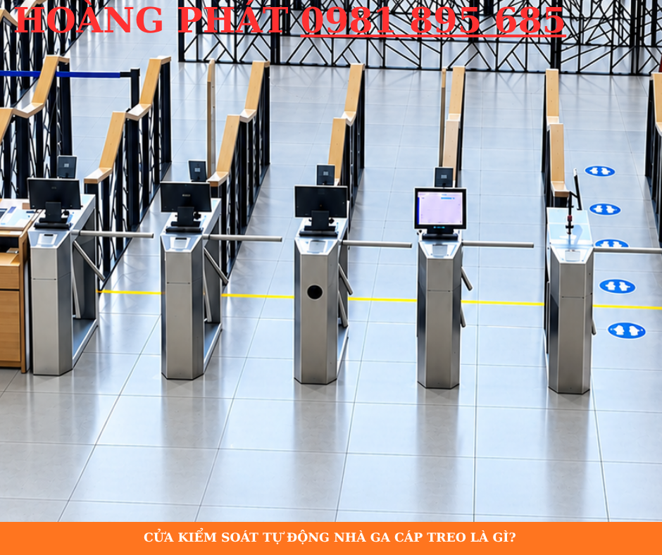 Hệ thống cổng kiểm soát tự động tại nhà ga cáp treo