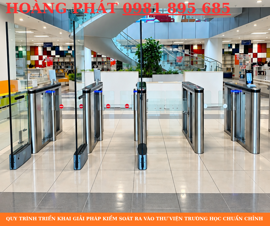Giải pháp ghi nhận lượt người ra vào thư viện bằng cổng kiểm soát tự động