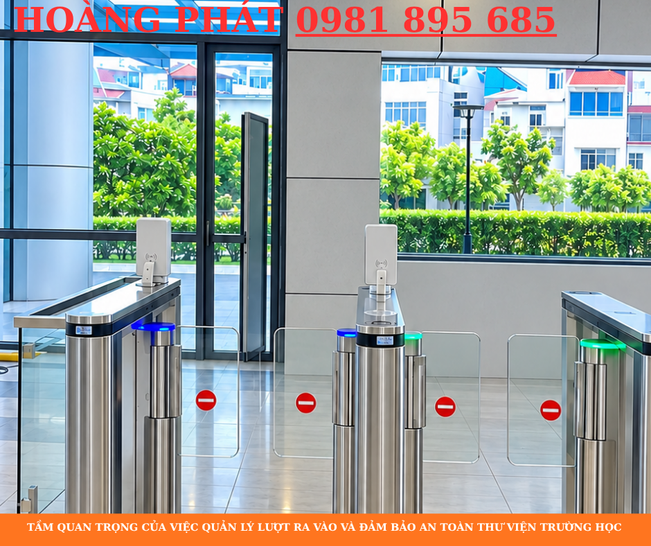 Hệ thống cổng kiểm soát ra vào thư viện trường học thông minh