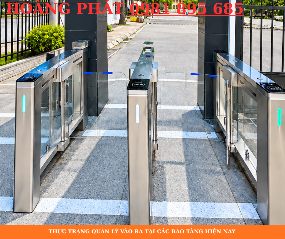Hệ thống cổng kiểm soát vé tham quan bảo tàng hiện đại